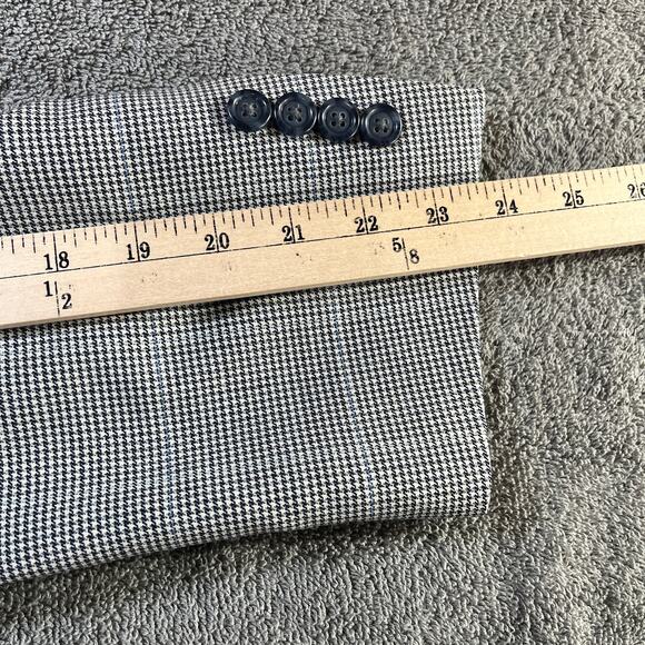 Jos. A. Bank Blazer Mens Size 44S Blue Black Houndstooth Tailored Fit Two-Button - Picture 8 of 11
